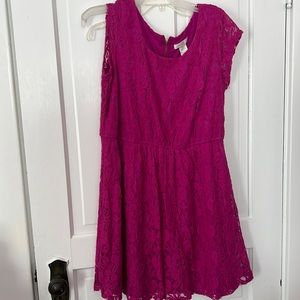 Fuchsia Lace Dress